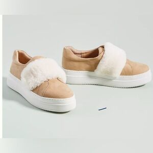 J/Slides Nobel Cozy Sneakers Fur Slip-On Platform Sneakers by Anthropologie